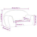 Kinderbank 2-Zits Zacht Pluche Kleurig