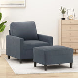 Fauteuil Met Voetenbank 60 Cm Fluweel