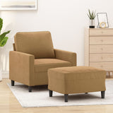 Fauteuil Met Voetenbank 60 Cm Fluweel