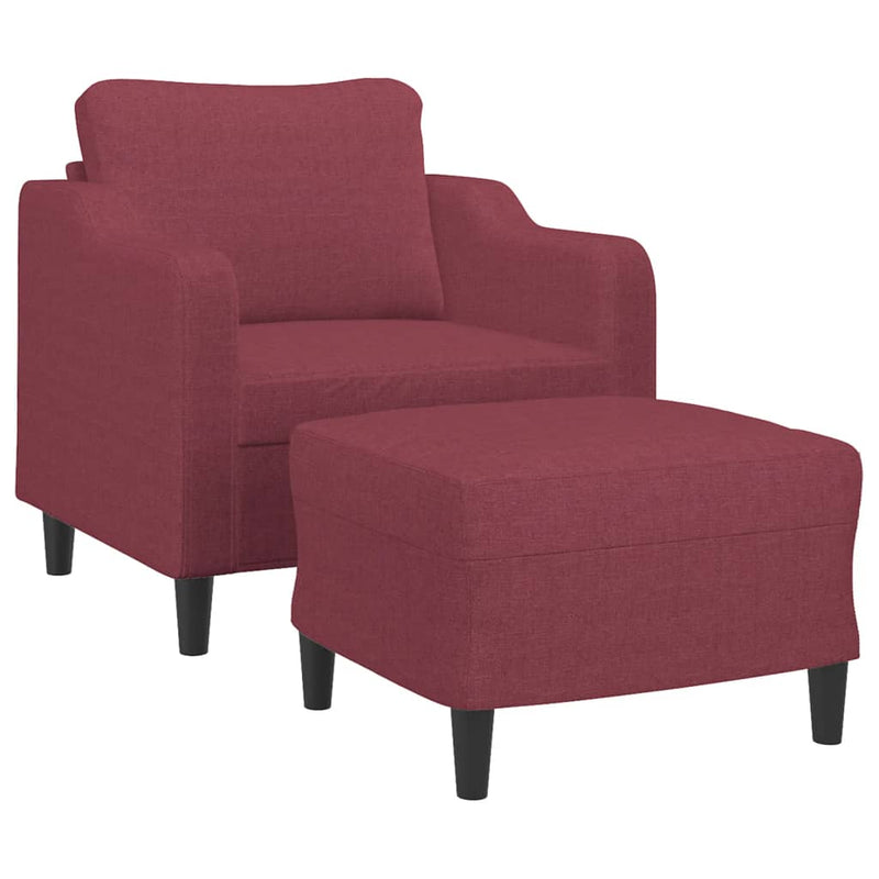 Fauteuil Met Voetenbank 60 Cm Stof