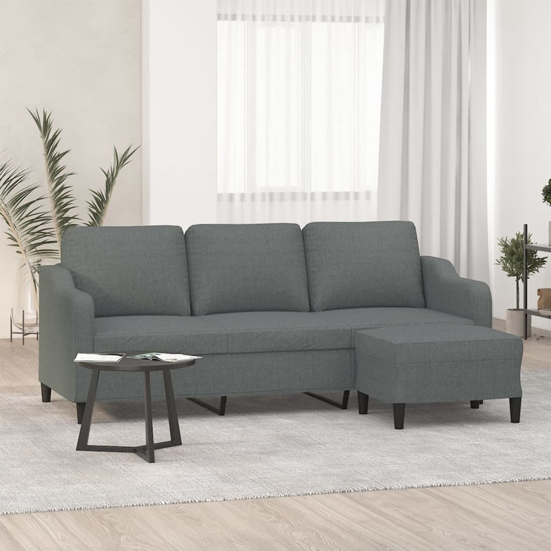 Driezitsbank Met Voetenbank 180 Cm Stof