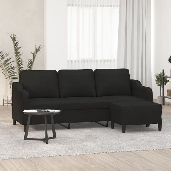 Driezitsbank Met Voetenbank 180 Cm Stof