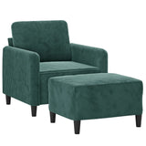 Fauteuil Met Voetenbank 60 Cm Fluweel