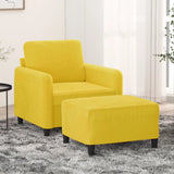 Fauteuil Met Voetenbank 60 Cm Fluweel