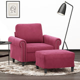 Fauteuil Met Voetenbank 60 Cm Fluweel