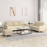 3-Delige Loungeset Met Kussens Stof Kleurig