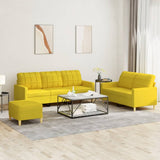 3-Delige Loungeset Met Kussens Stof Kleurig