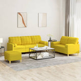 3-Delige Loungeset Met Kussens Stof Kleurig