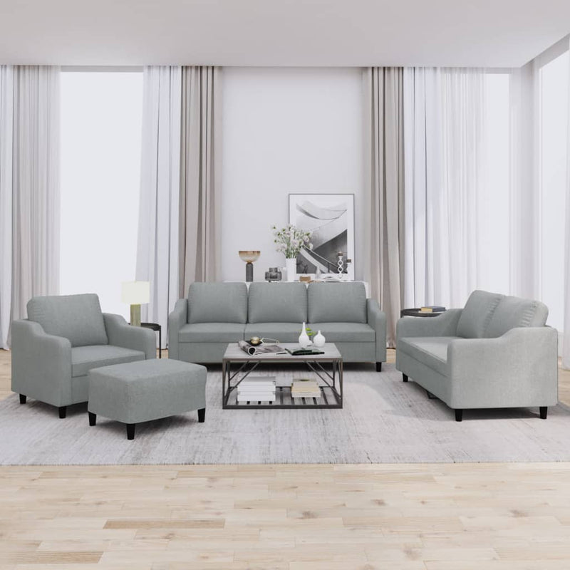4-Delige Loungeset Met Kussens Stof