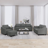 4-Delige Loungeset Met Kussens Stof