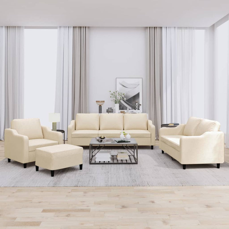 4-Delige Loungeset Met Kussens Stof