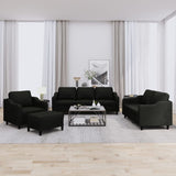 4-Delige Loungeset Met Kussens Stof