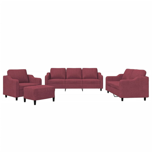 4-Delige Loungeset Met Kussens Stof