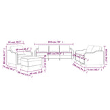 4-Delige Loungeset Met Kussens Stof