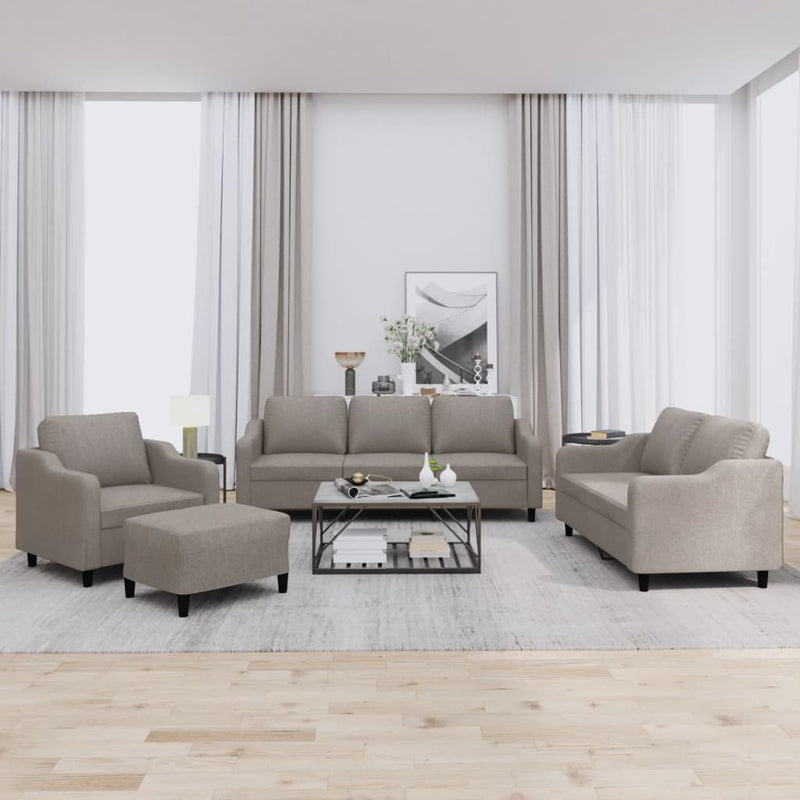 4-Delige Loungeset Met Kussens Stof