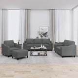 4-Delige Loungeset Met Kussens Stof