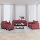 4-Delige Loungeset Met Kussens Stof