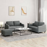 3-Delige Loungeset Met Kussens Stof