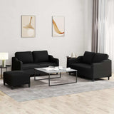 3-Delige Loungeset Met Kussens Stof