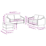 3-Delige Loungeset Met Kussens Stof