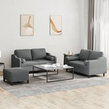 3-Delige Loungeset Met Kussens Stof