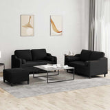 3-Delige Loungeset Met Kussens Stof