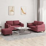 3-Delige Loungeset Met Kussens Stof