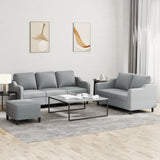 3-Delige Loungeset Met Kussens Stof
