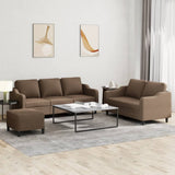 3-Delige Loungeset Met Kussens Stof