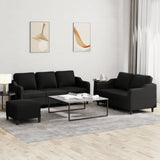 3-Delige Loungeset Met Kussens Stof