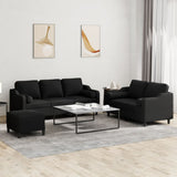 3-Delige Loungeset Met Kussens Stof