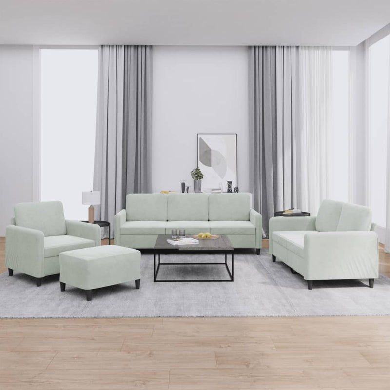 4-Delige Loungeset Fluweel Kleurig