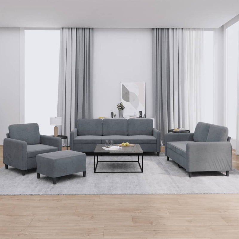 4-Delige Loungeset Fluweel Kleurig