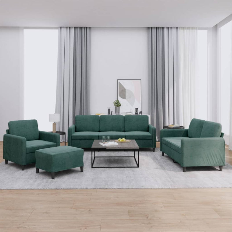 4-Delige Loungeset Fluweel Kleurig