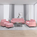 4-Delige Loungeset Fluweel Kleurig