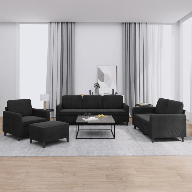 4-Delige Loungeset Fluweel Kleurig