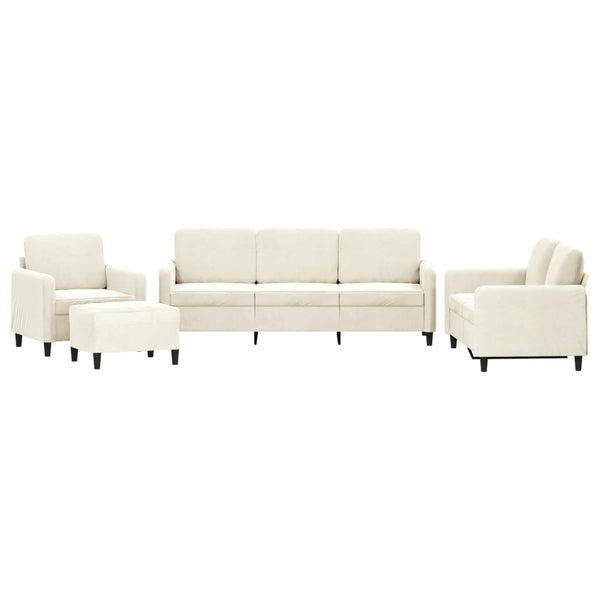 4-Delige Loungeset Fluweel Kleurig
