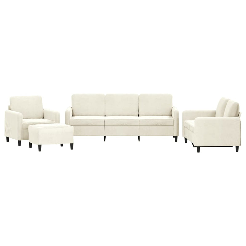 4-Delige Loungeset Fluweel Kleurig