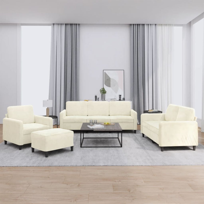 4-Delige Loungeset Fluweel Kleurig