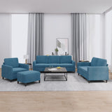 4-Delige Loungeset Fluweel Kleurig