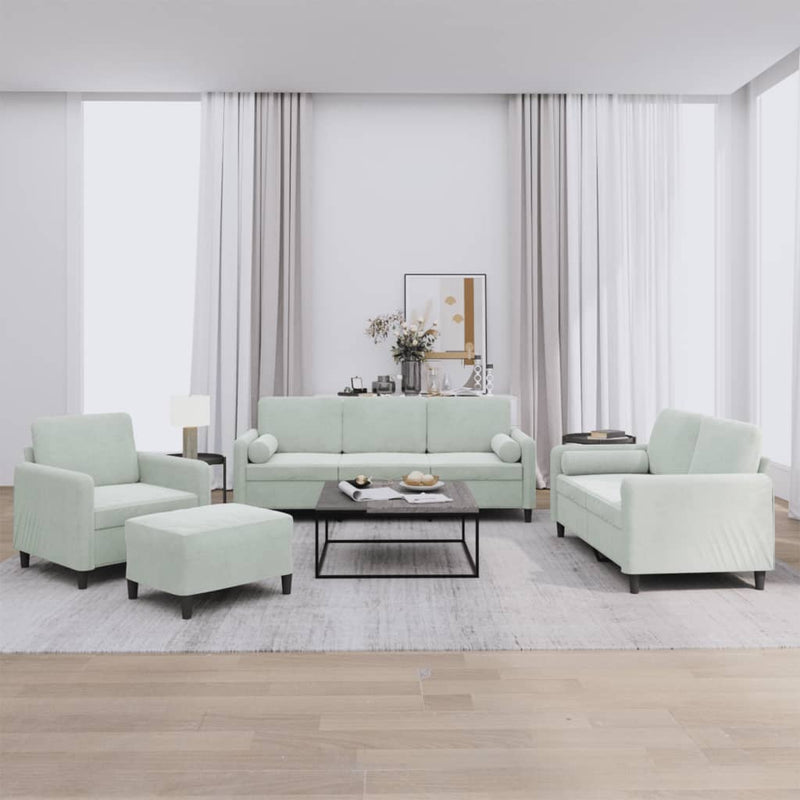4-Delige Loungeset Fluweel Kleurig
