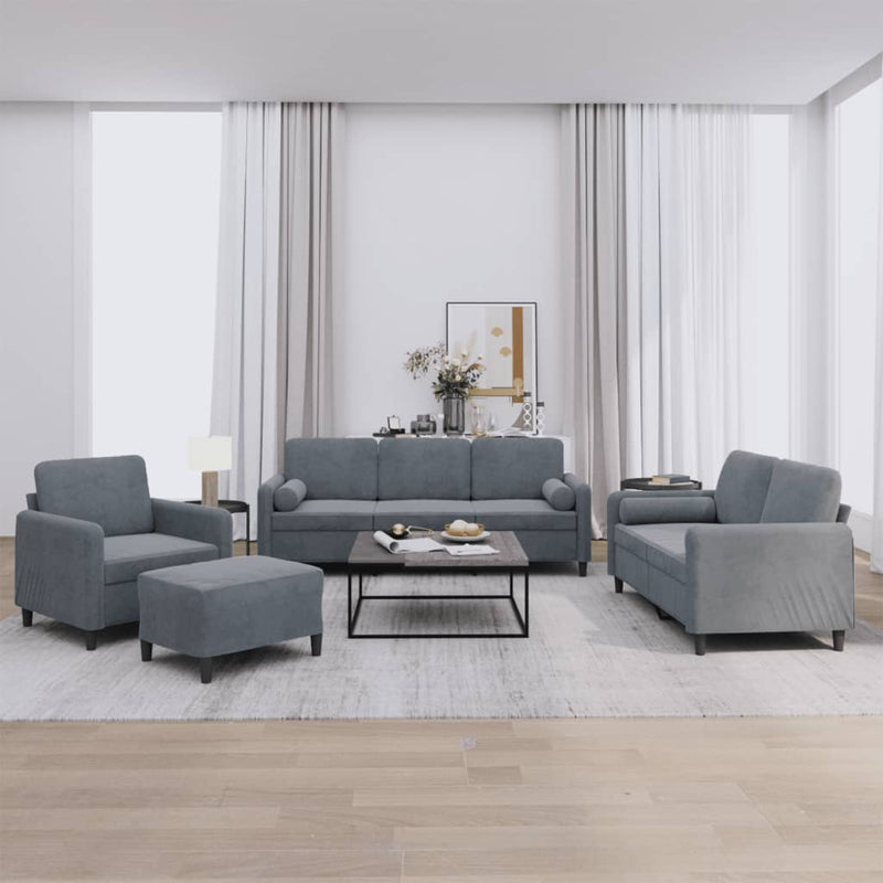 4-Delige Loungeset Fluweel Kleurig