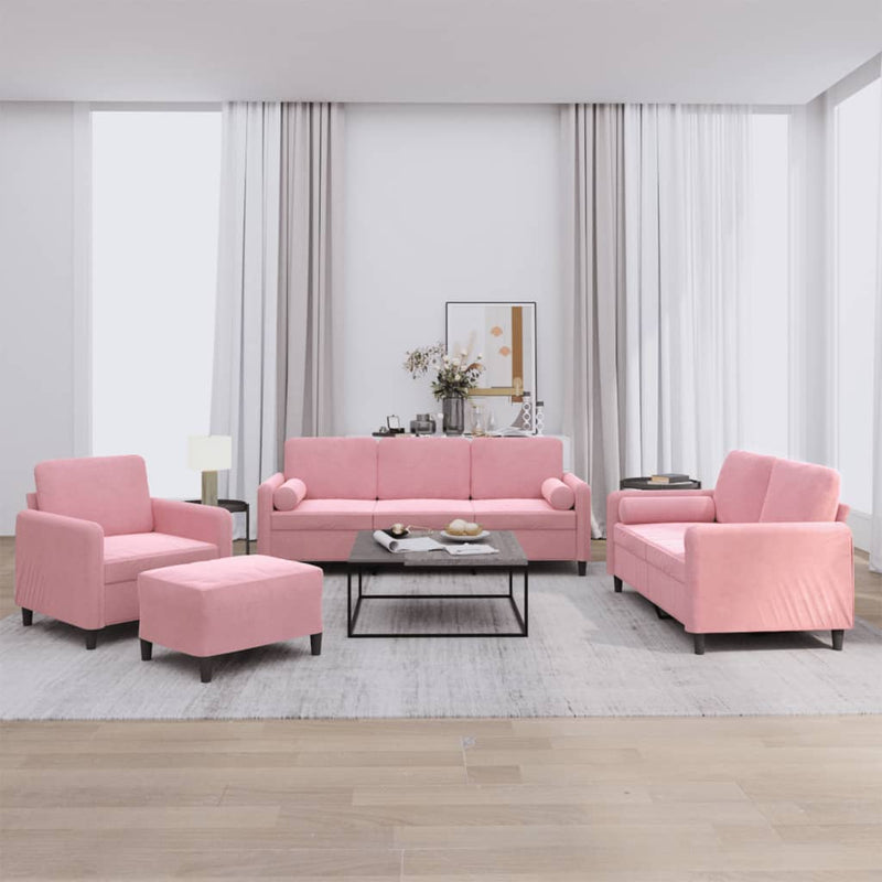 4-Delige Loungeset Fluweel Kleurig
