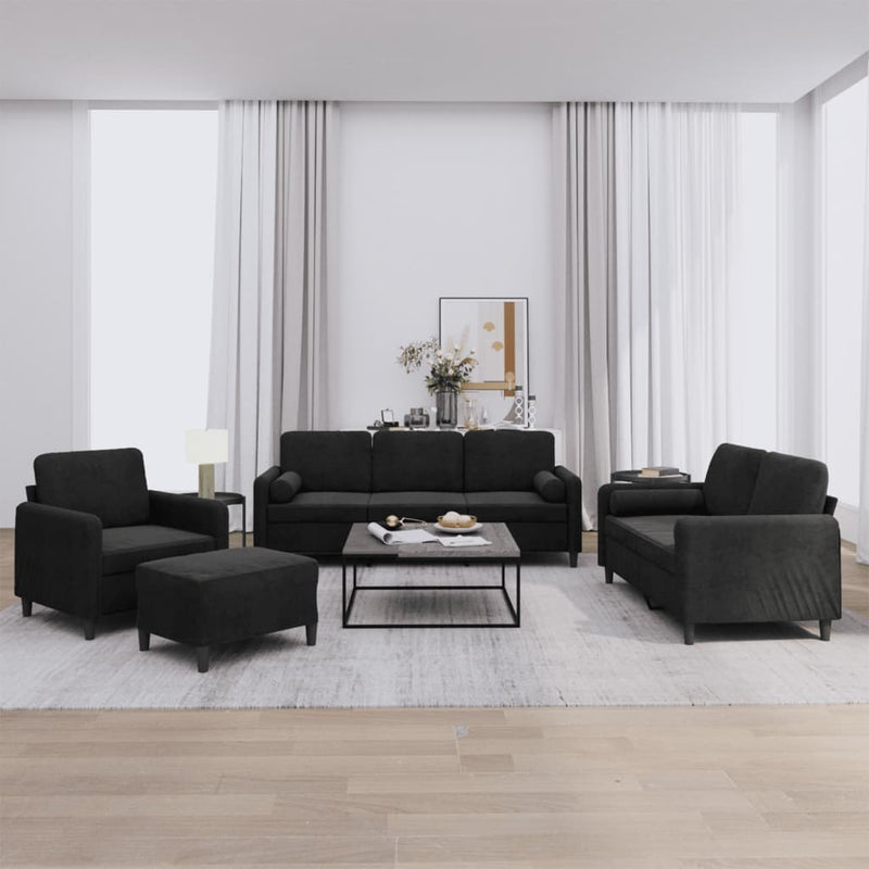 4-Delige Loungeset Fluweel Kleurig