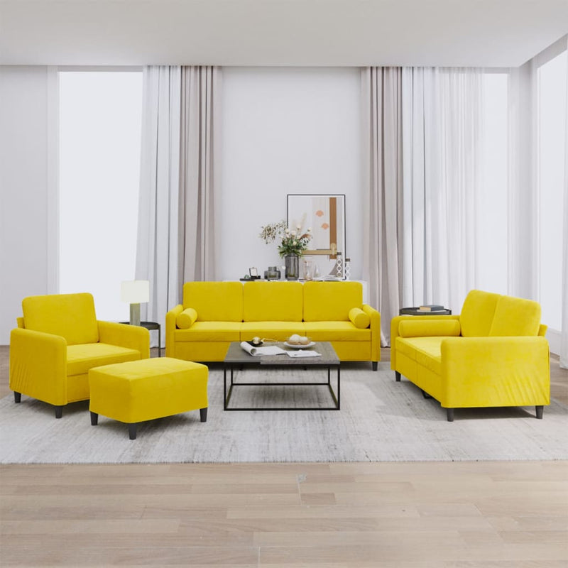 4-Delige Loungeset Fluweel Kleurig