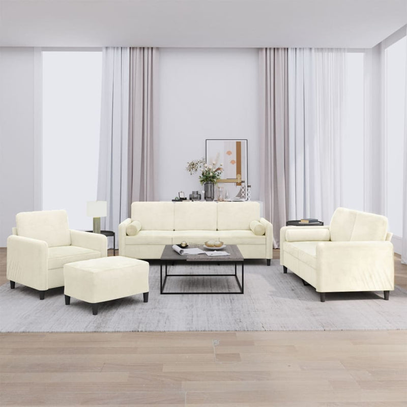 4-Delige Loungeset Fluweel Kleurig