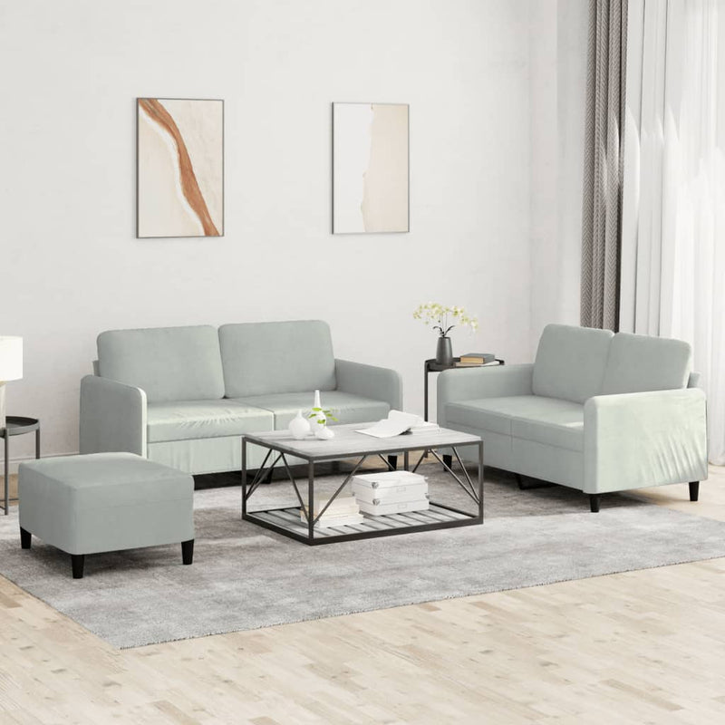 3-Delige Loungeset Fluweel