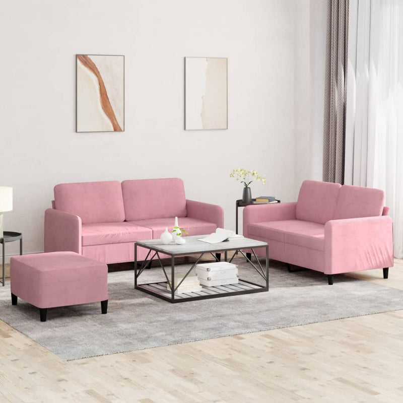 3-Delige Loungeset Fluweel