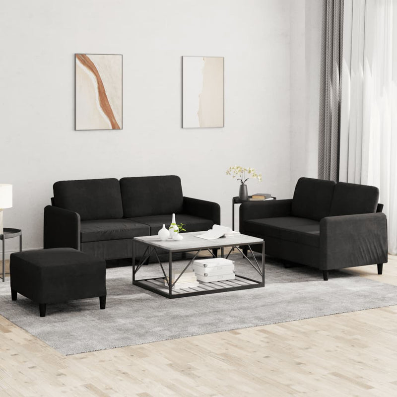 3-Delige Loungeset Fluweel