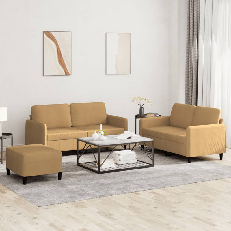 3-Delige Loungeset Fluweel